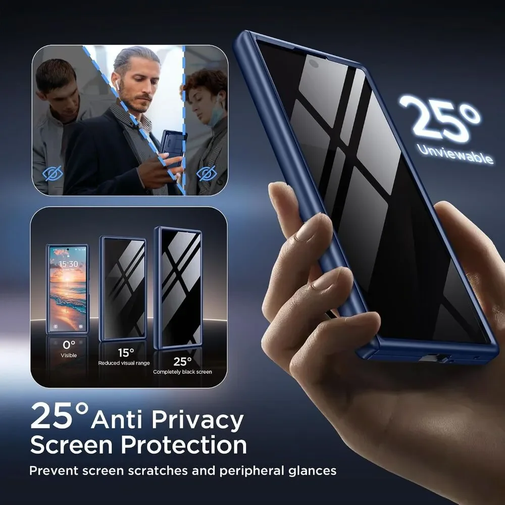 TONGATE Wallet Case for Galaxy Z Fold 7 - Heavy Duty Blue Armor Cover